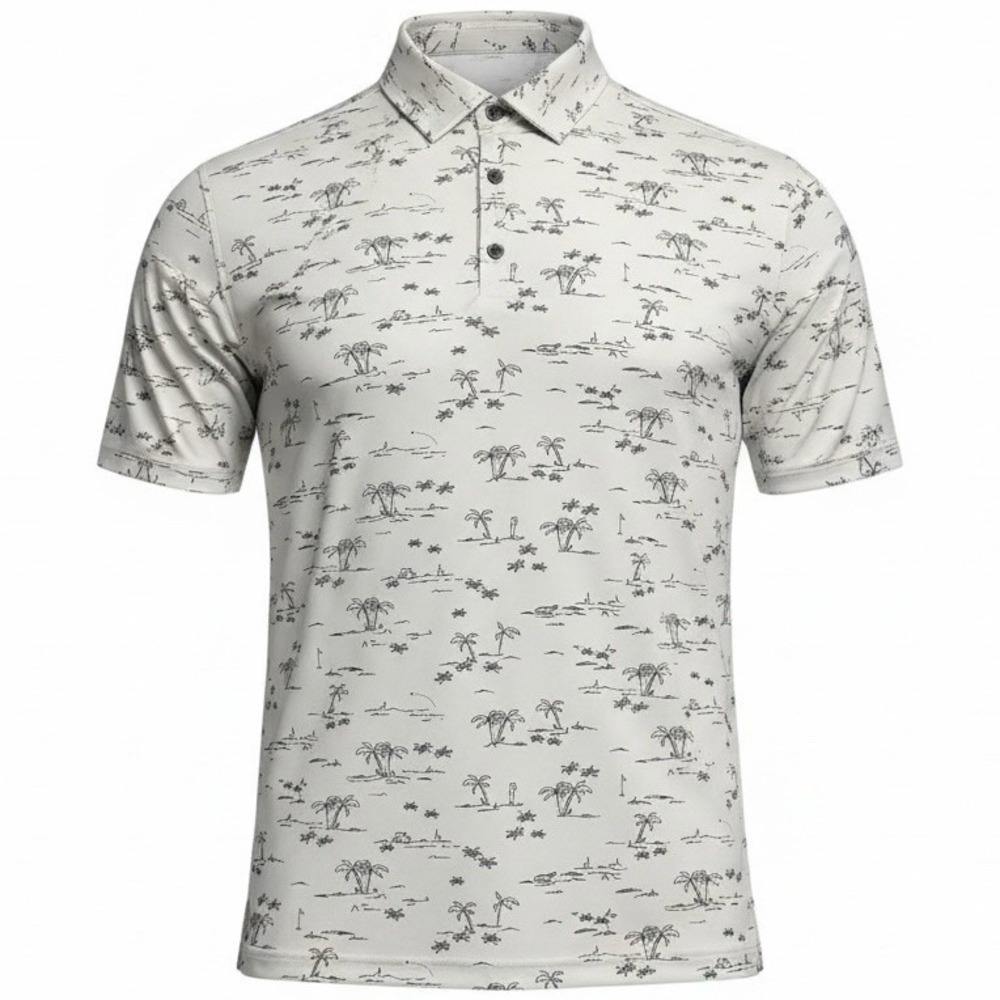 FootJoy‎ Tropic Print Lisle Self Collar Golf Polo Men's Size XL